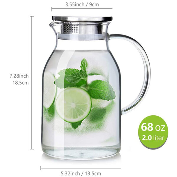 Glass Pitcher with Lid - 图片 3