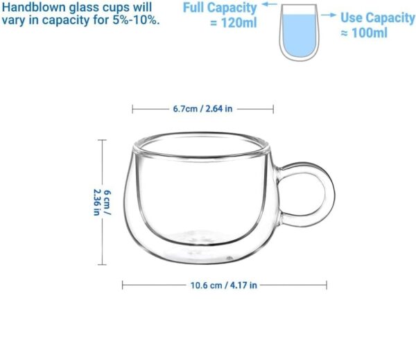 4oz Double wall glasses