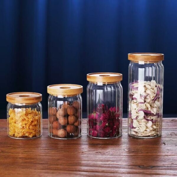 4pcs Glass Storage Containers