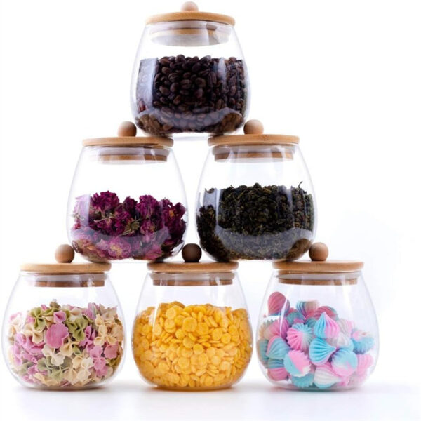 Round Clear Glass Storage Jars - 图片 4