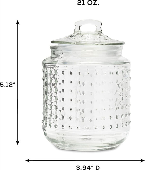 Chic Design Glass Jars with Airtight Lids for Cookies, Candy, Coffee - 图片 2