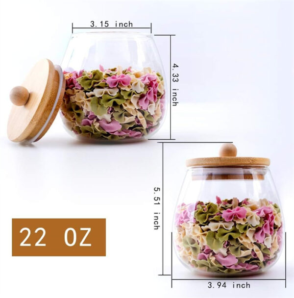 Round Clear Glass Storage Jars - 图片 2