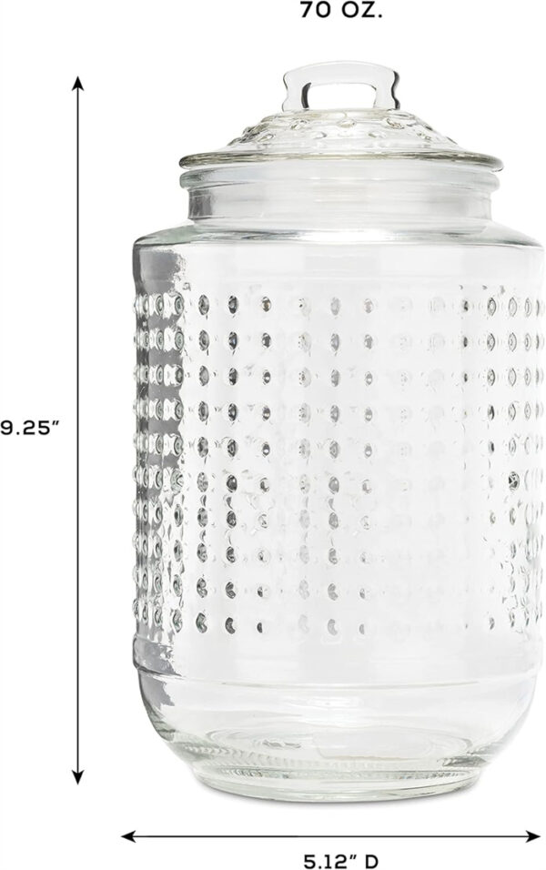 Chic Design Glass Jars with Airtight Lids for Cookies, Candy, Coffee - 图片 3
