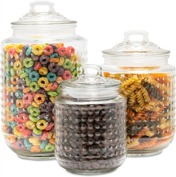 Chic Design Glass Jars with Airtight Lids for Cookies, Candy, Coffee - 图片 5