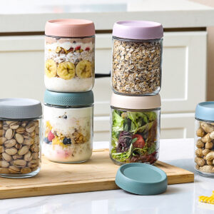 Stackable Glass Storage Jars