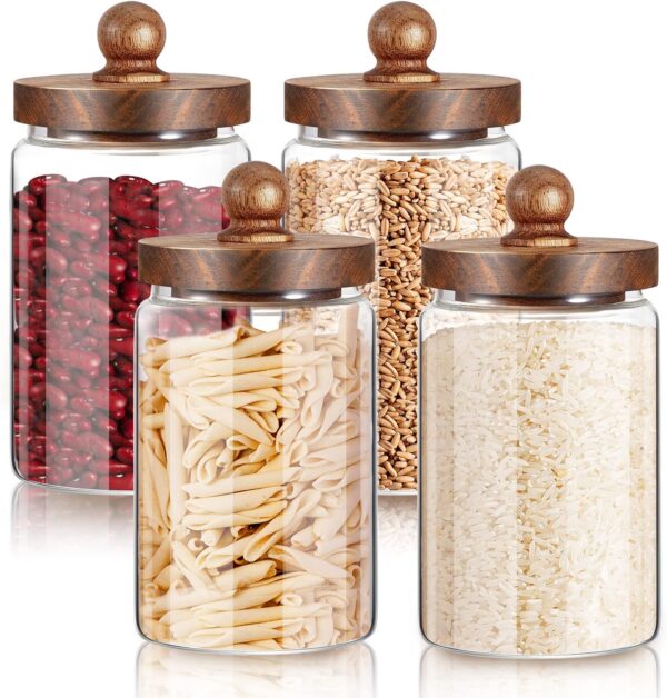 Transparent glass jar