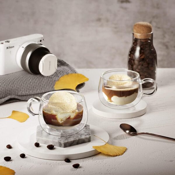 cups for ice cream and coffee