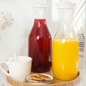 glass bottle with cover