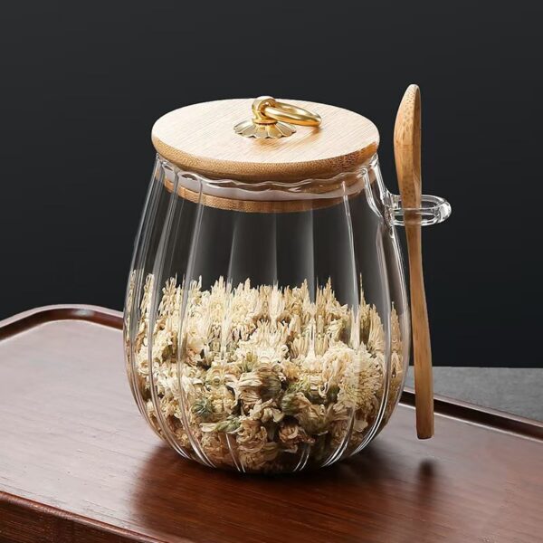 Petal-like design makes the Glass Container - 图片 3
