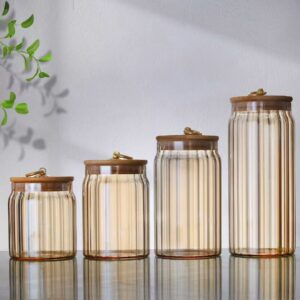 Amber new designs glass canister