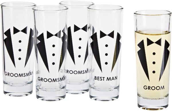5pcs printed-glass-cup set