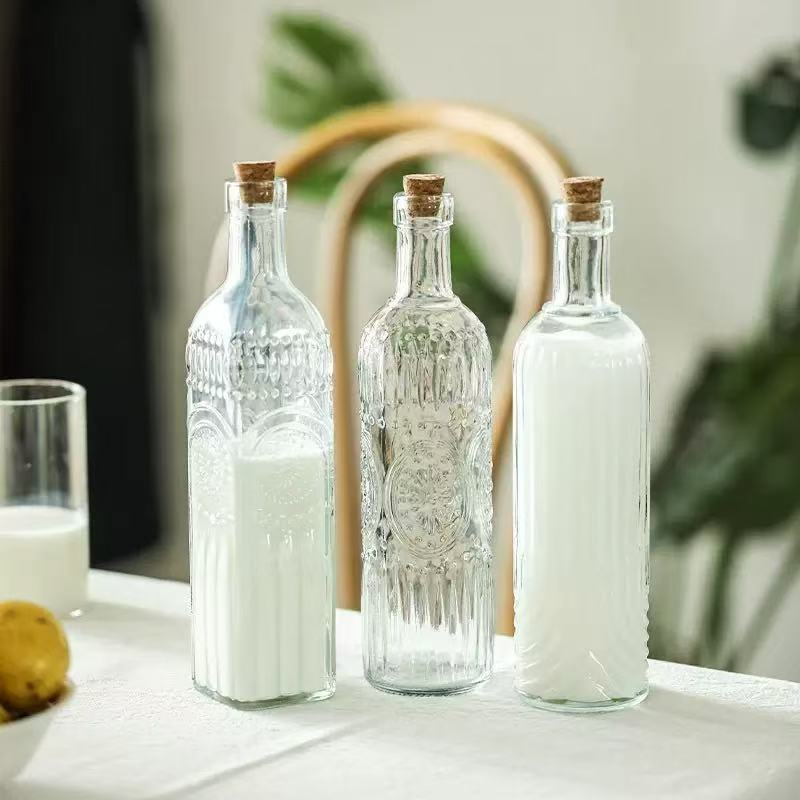 500ml glass bottle with cork