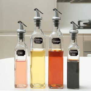 square-glass-oil-dispenser-Multiple capacities